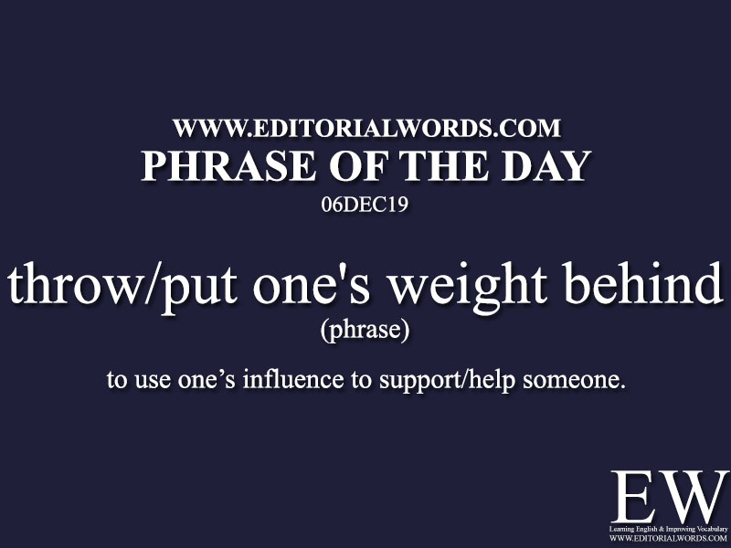 Phrase of the Day-06DEC19-Editorial Words