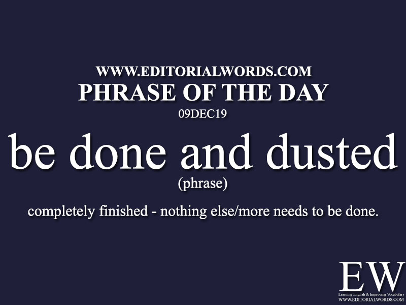 Phrase of the Day-09DEC19-Editorial Words