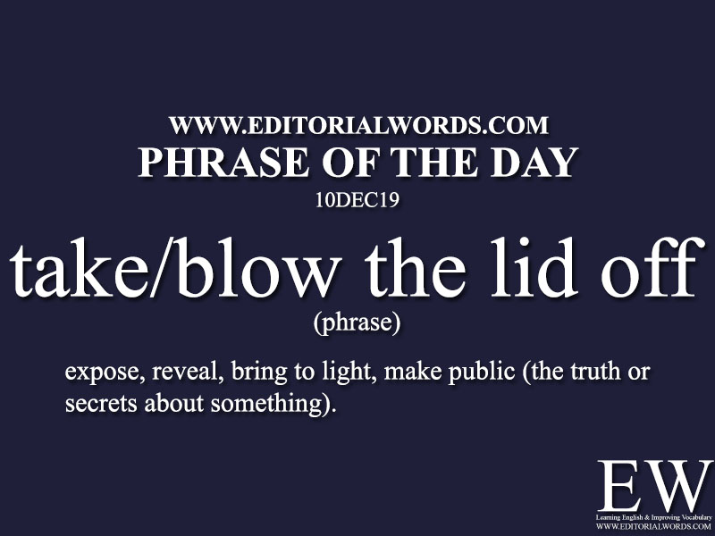 Phrase of the Day-10DEC19-Editorial Words