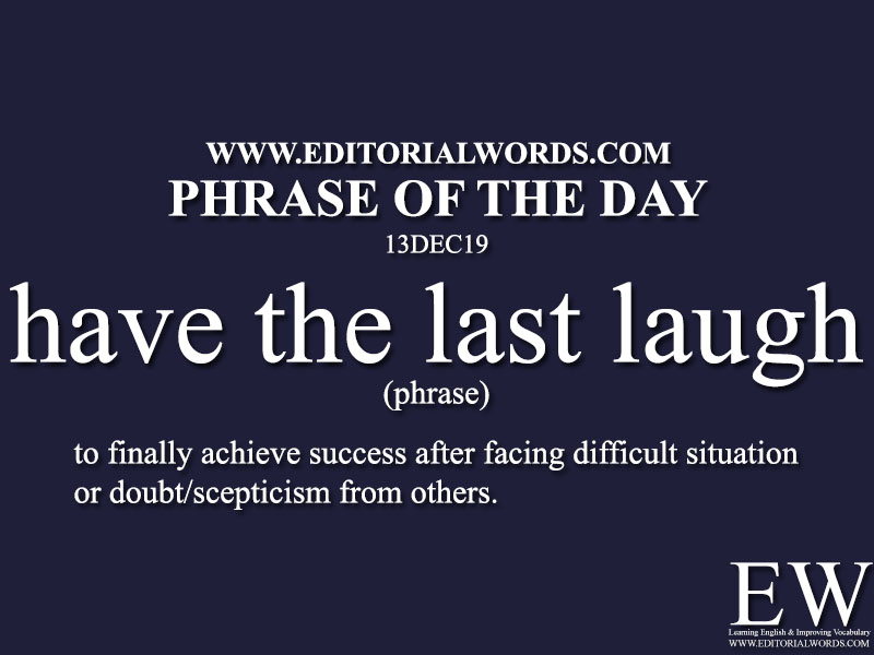 Phrase of the Day-13DEC19-Editorial Words