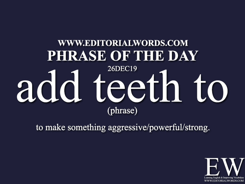 Phrase of the Day-26DEC19-Editorial Words