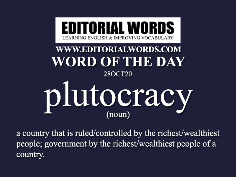 plutocracy pronunciation