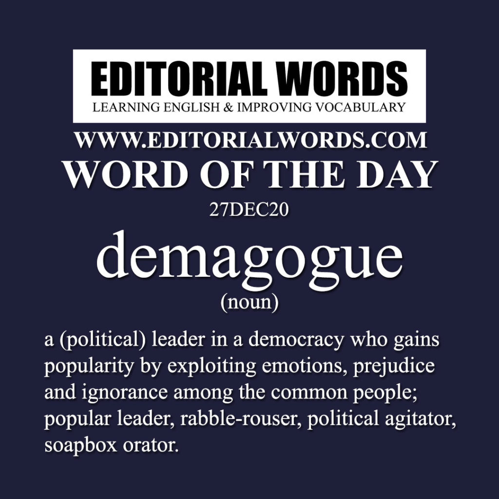 Example Sentence Of Demagogue