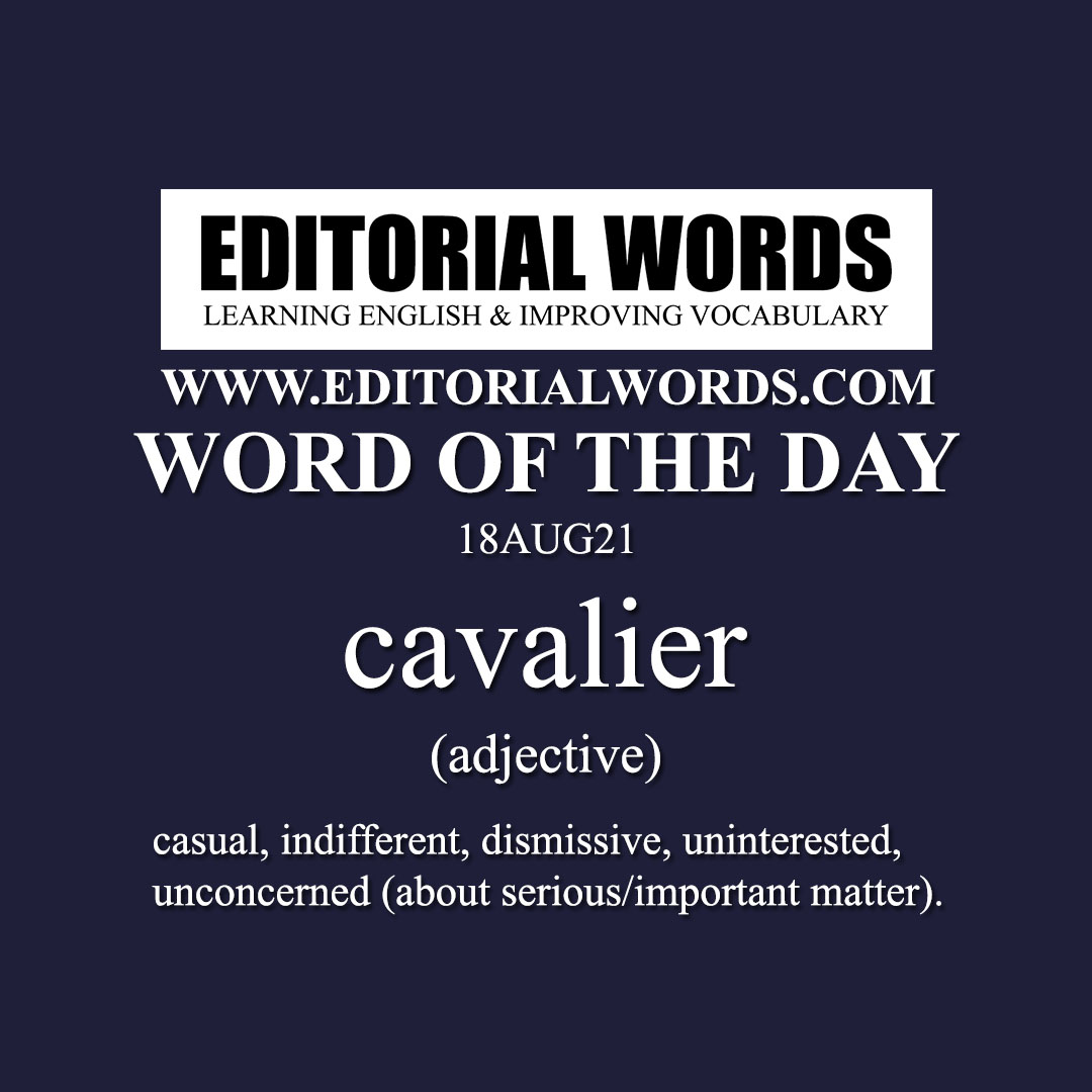 Word of the Day (cavalier)-18AUG21