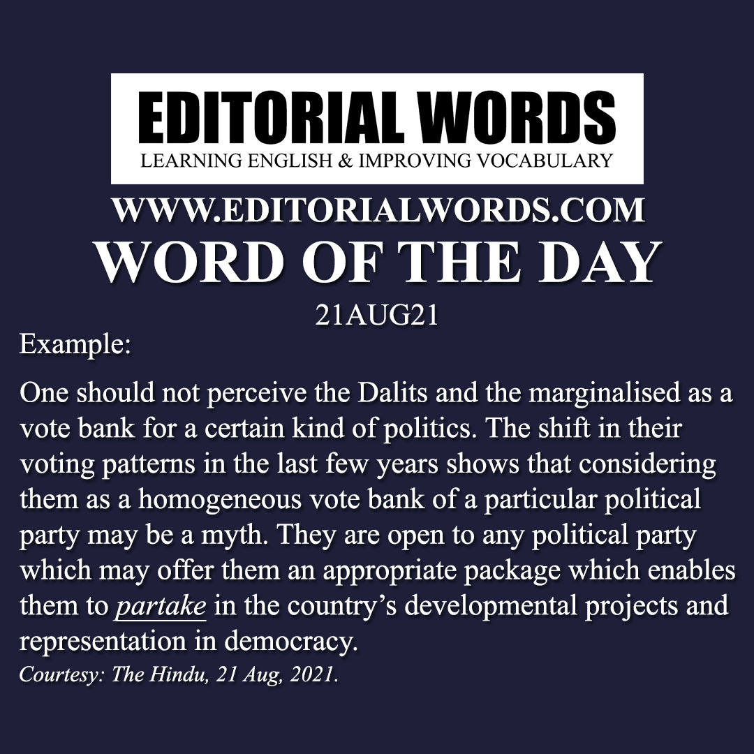 Word of the Day (partake in)-21AUG21