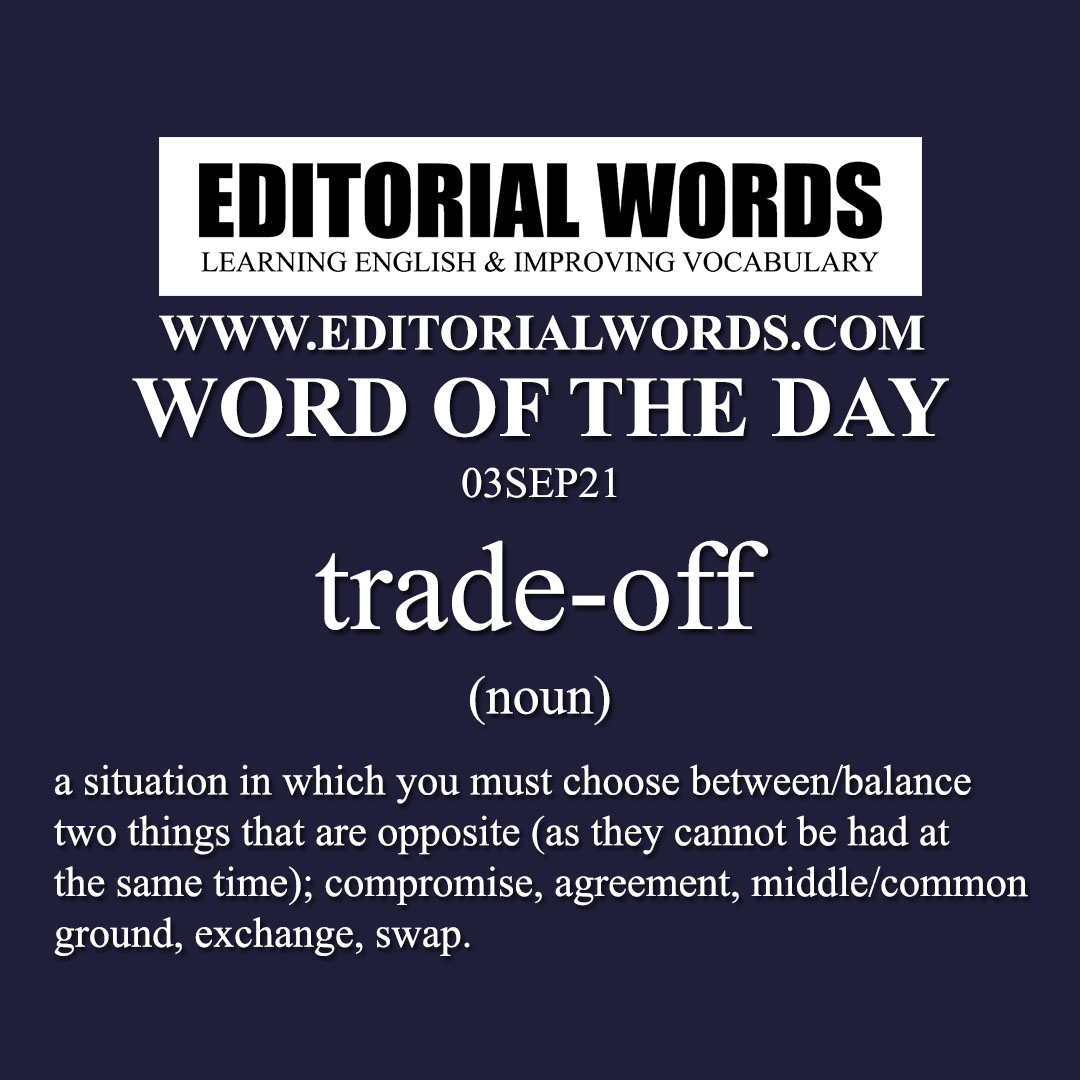 Word of the Day (trade-off)-03SEP21