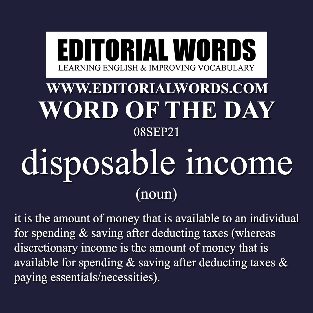 Word of the Day (disposable income)-08SEP21