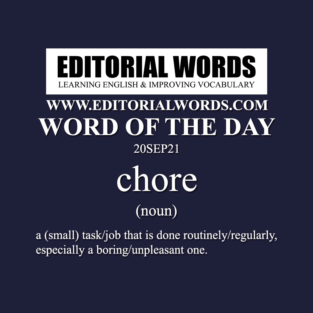 Word of the Day (chore)-20SEP21