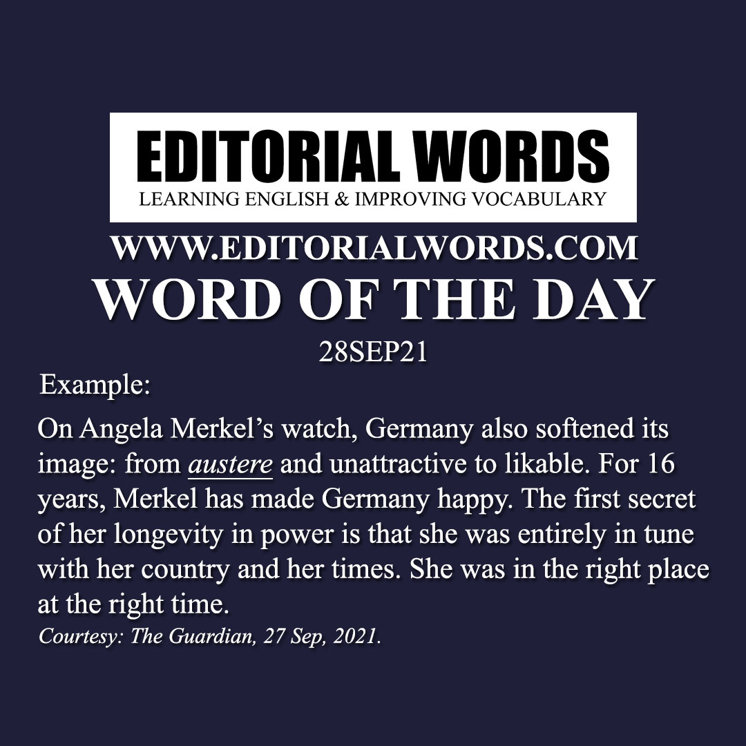 Word of the Day (austere)-28SEP21