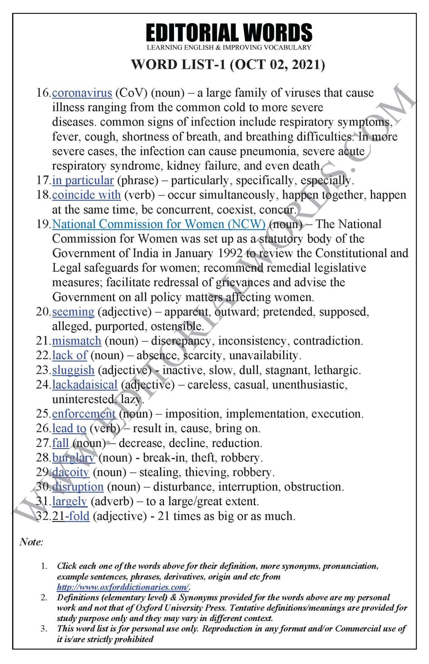 The Hindu Editorial (Crime and the pandemic) – Oct 02, 2021