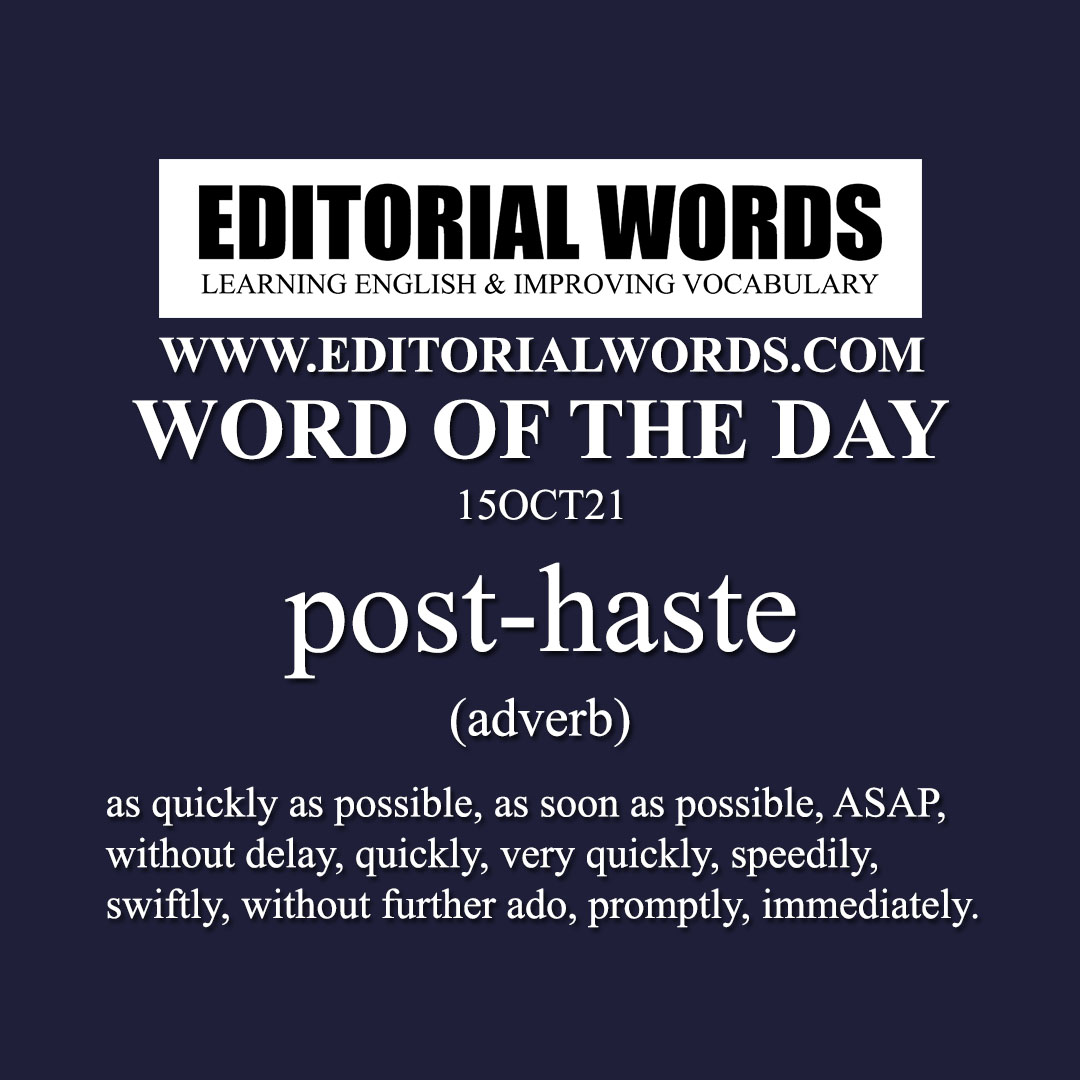 post haste definition synonyms