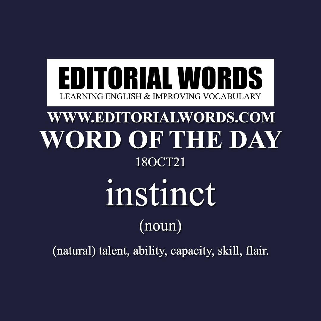 Word of the Day (instinct)-18OCT21