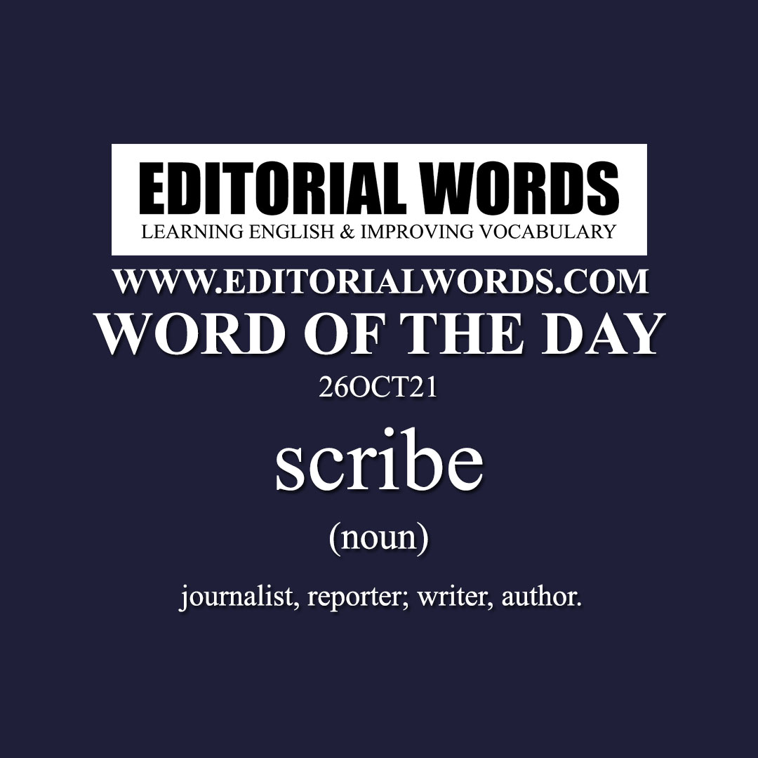 Word of the Day (scribe)-26OCT21