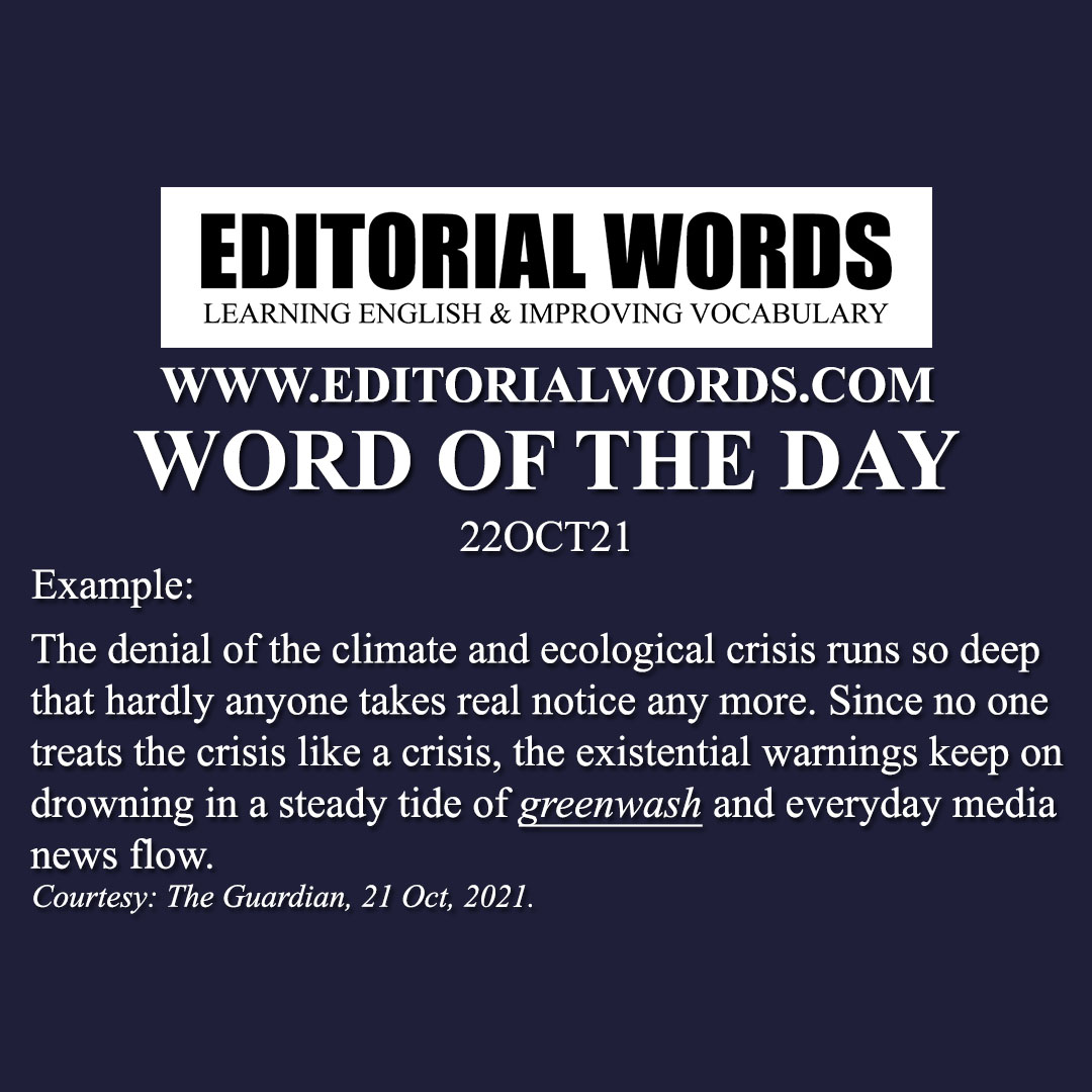 Word of the Day (greenwash)-22OCT21