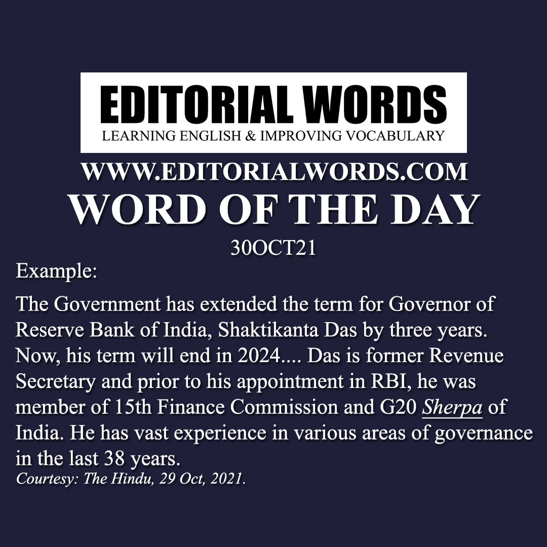 Word of the Day (Sherpa)-30OCT21