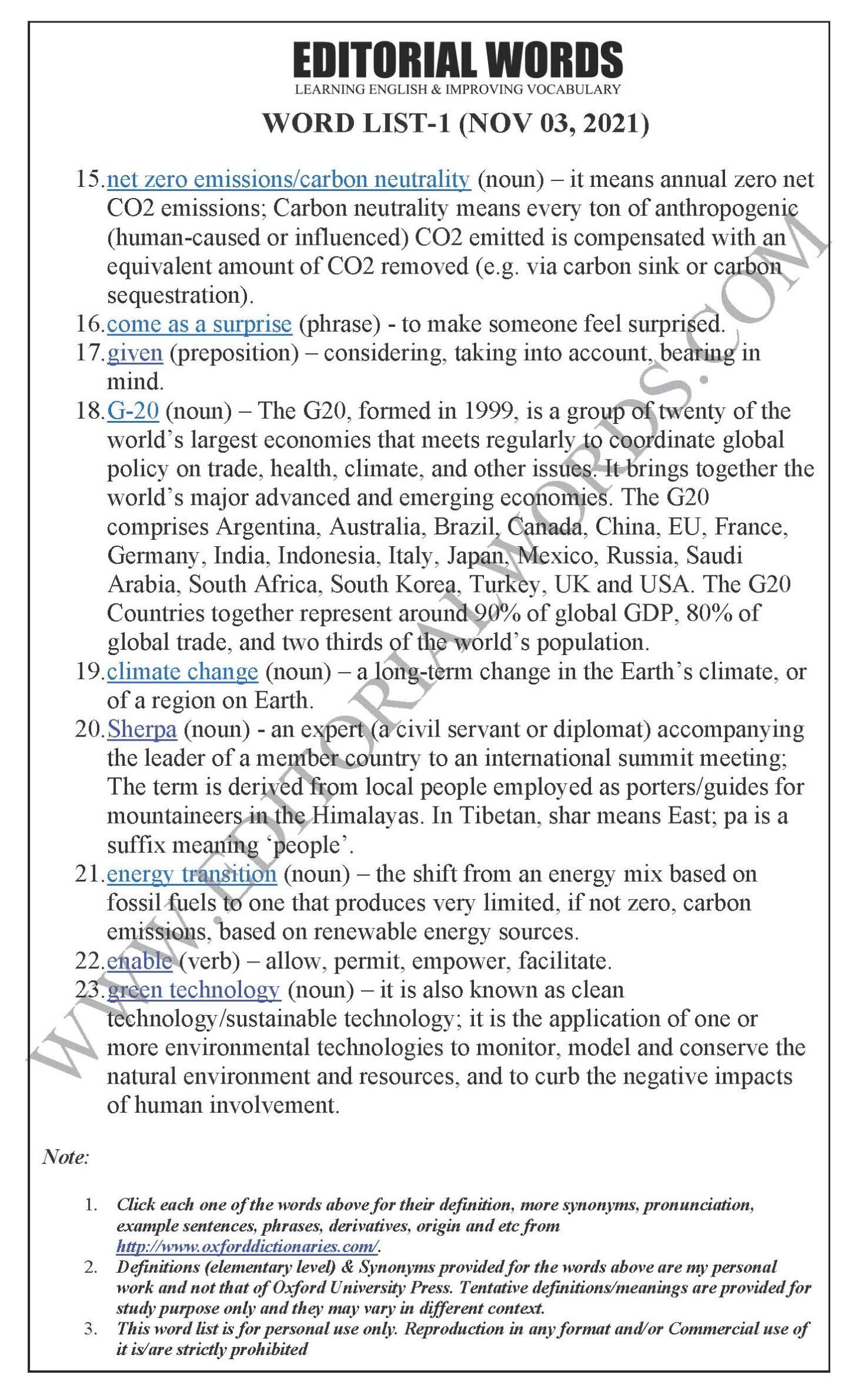 The Hindu Editorial (Climate pledge) – Nov 03, 2021