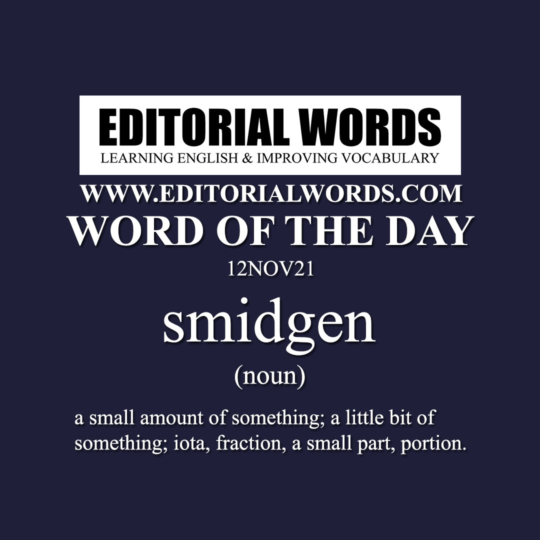 Word of the Day (smidgen)-12NOV21