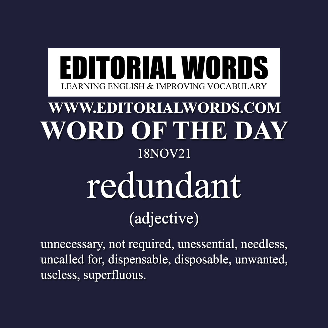 Word of the Day (redundant)-18NOV21