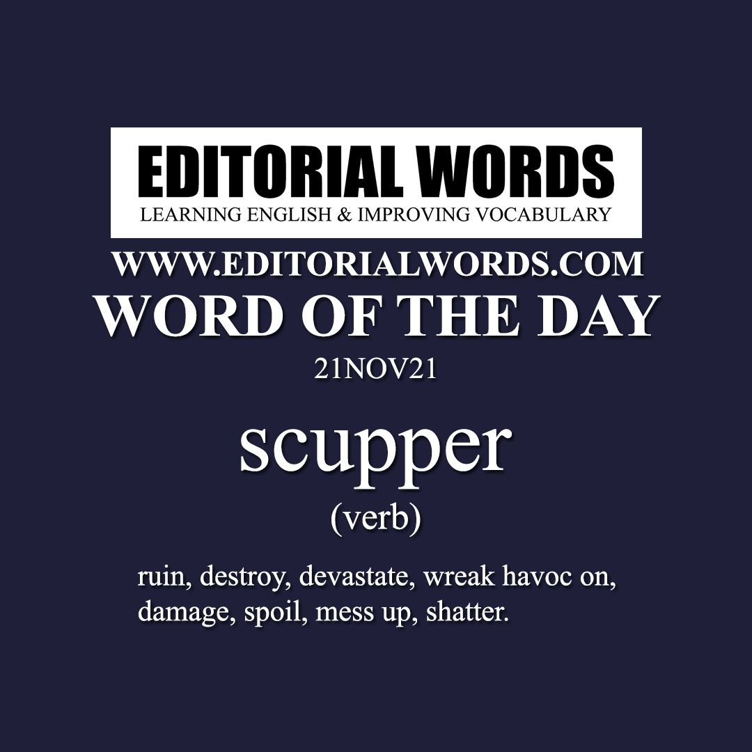 Word of the Day (scupper)-21NOV21