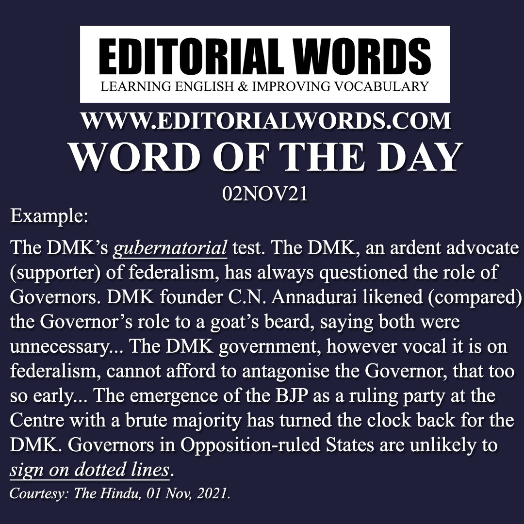 Word of the Day (gubernatorial)-02NOV21