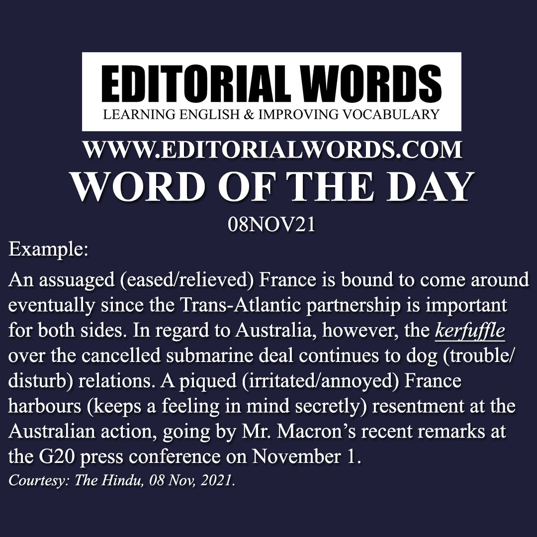 Word of the Day (kerfuffle)-08NOV21