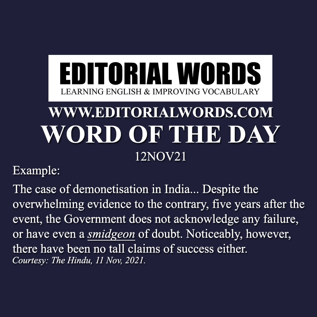 Word of the Day (smidgen)-12NOV21