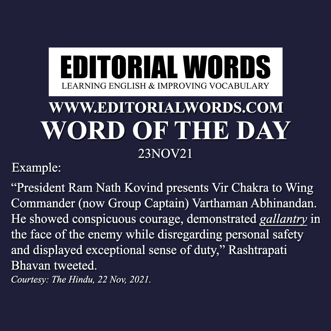 Word of the Day (gallantry)-23NOV21