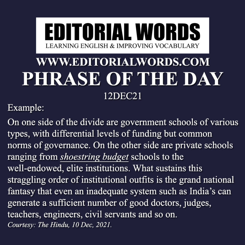 phrase-of-the-day-on-a-shoestring-budget-12dec21-editorial-words