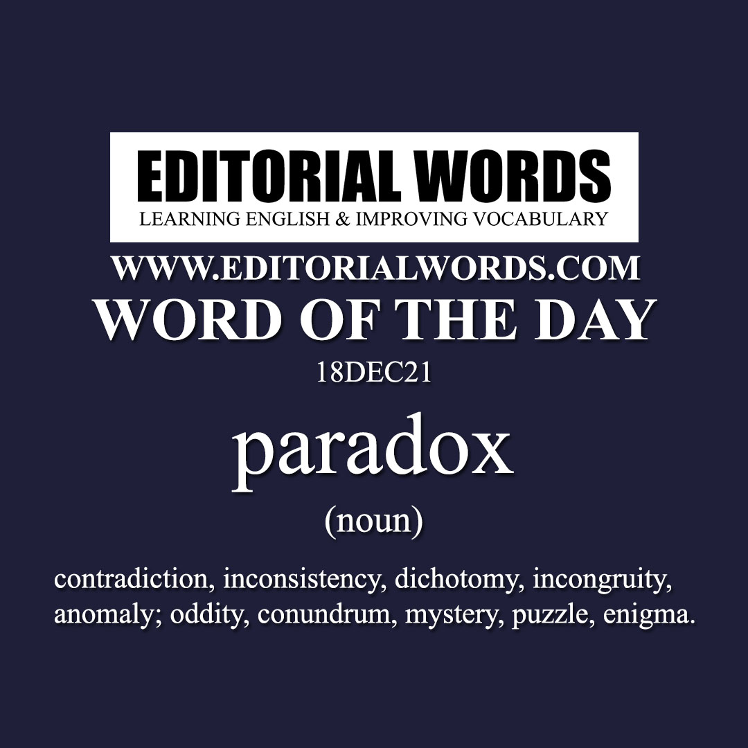 Word of the Day (paradox)-18DEC21