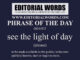 Phrase of the Day (see the light of day)-08JAN22