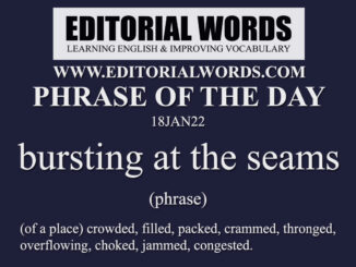 Phrase of the Day (bursting at the seams)-18JAN22