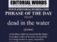 Phrase of the Day (dead in the water)-22JAN22