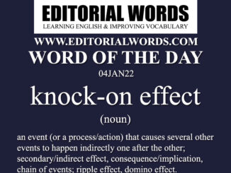 Word of the Day (knock-on effect)-04JAN22