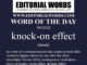 Word of the Day (knock-on effect)-04JAN22