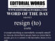 Word of the Day (resign (to))-14JAN22