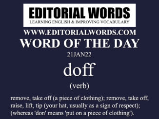 Word of the Day (doff)-21JAN22