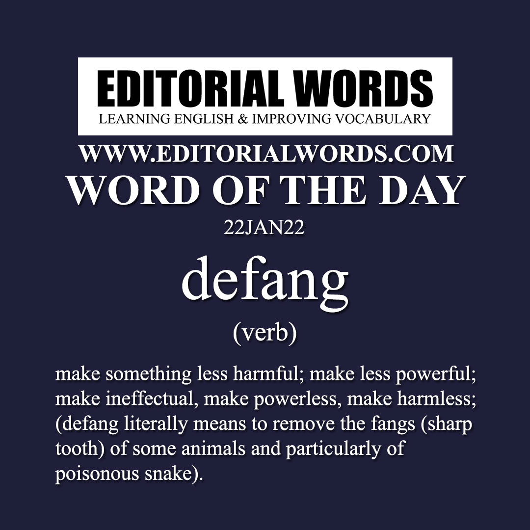 Word of the Day (defang)-22JAN22