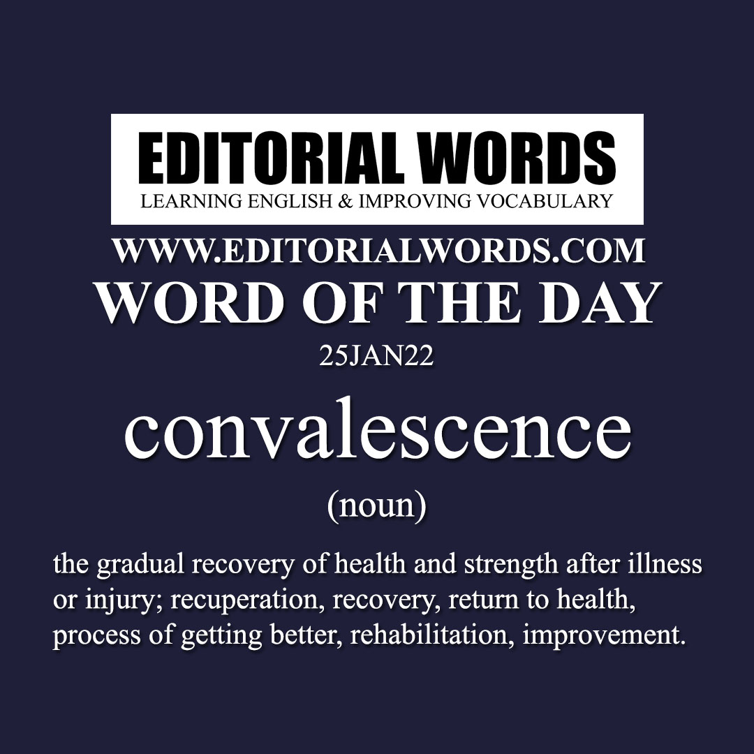 Word Of The Day convalescence 25JAN22 Editorial Words