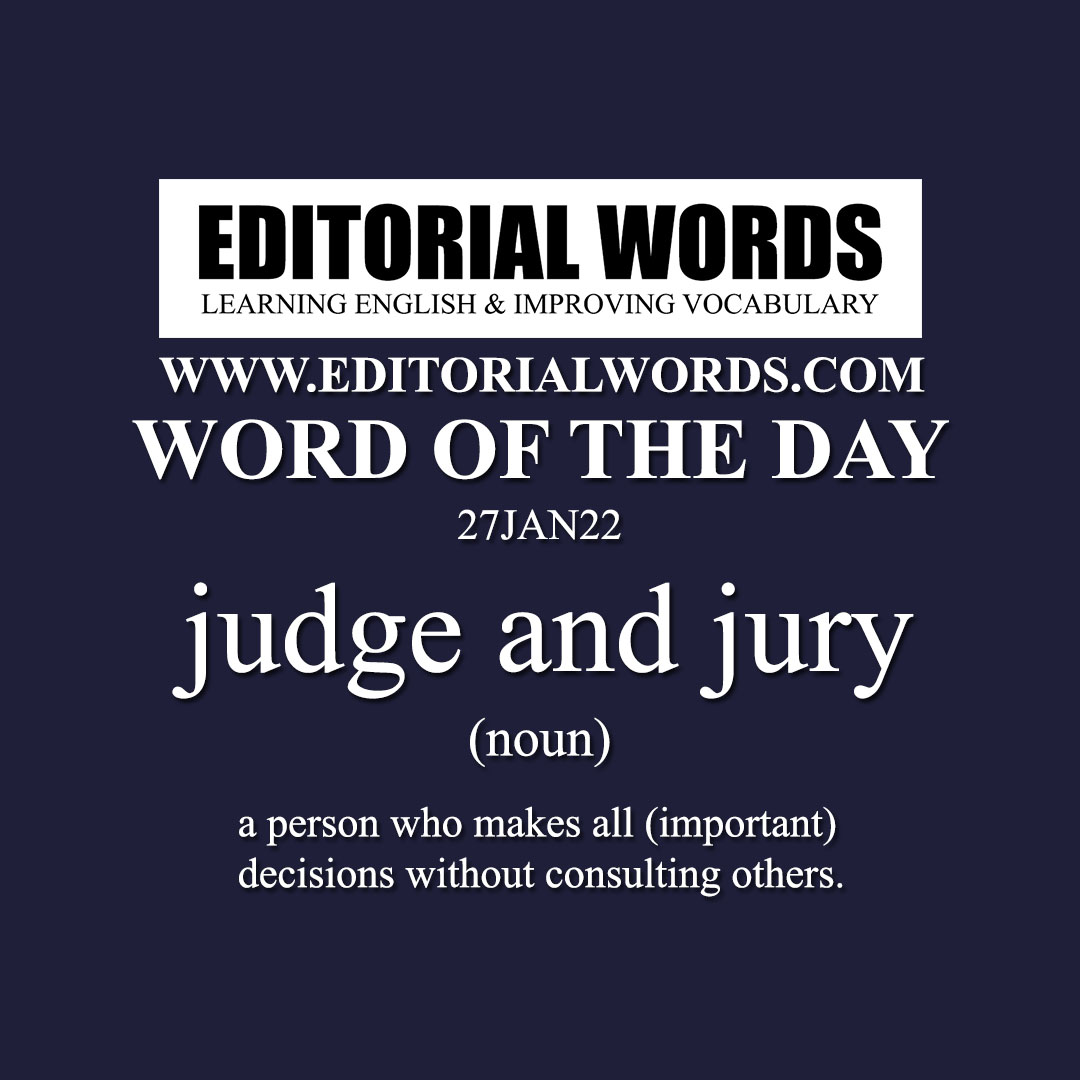 Word of the Day (judge and jury)-27JAN22