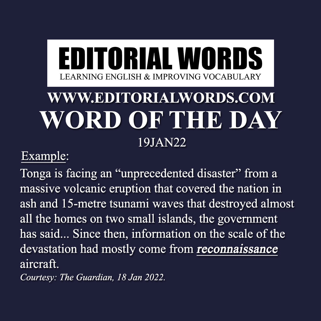 Word of the Day (reconnaissance)-19JAN22