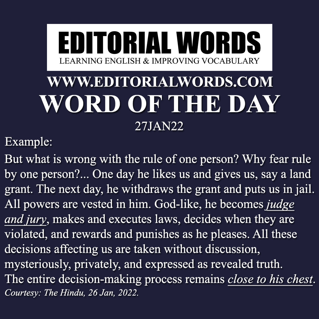 Word of the Day (judge and jury)-27JAN22