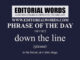 Phrase of the Day (down the line)-18FEB22