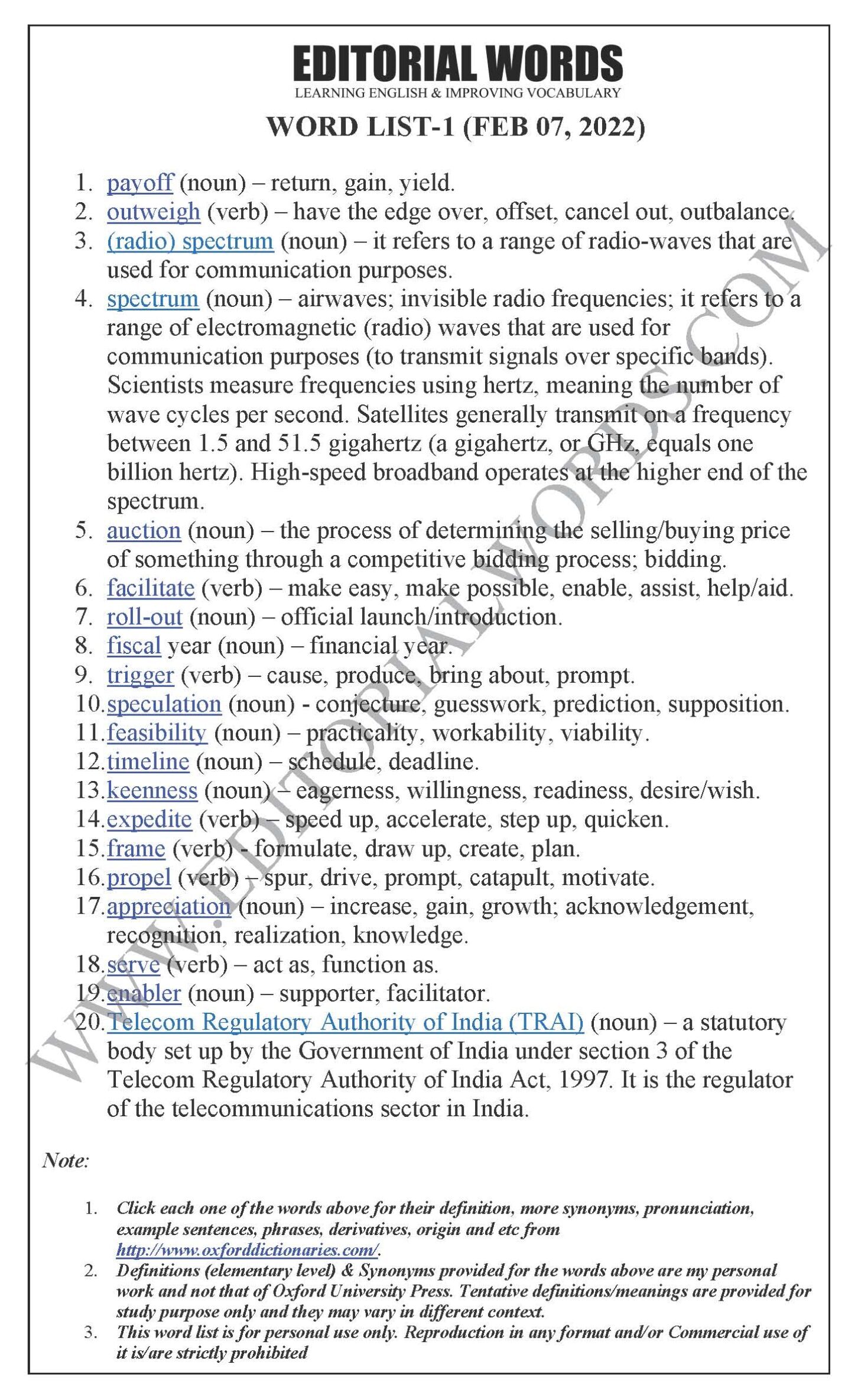 The Hindu Editorial (Fixing frequencies first) – Feb 07, 2022