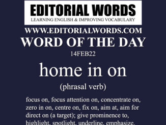 Word of the Day (home in on)-14FEB22