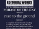 Phrase of the Day (raze to the ground)-09MAR22