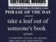 Phrase of the Day (take a leaf out of someone's book)-14MAR22