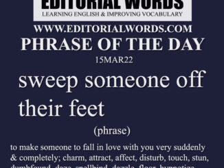 Phrase of the Day (sweep someone off their feet)-15MAR22