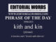Phrase of the Day (kith and kin)-20MAR22