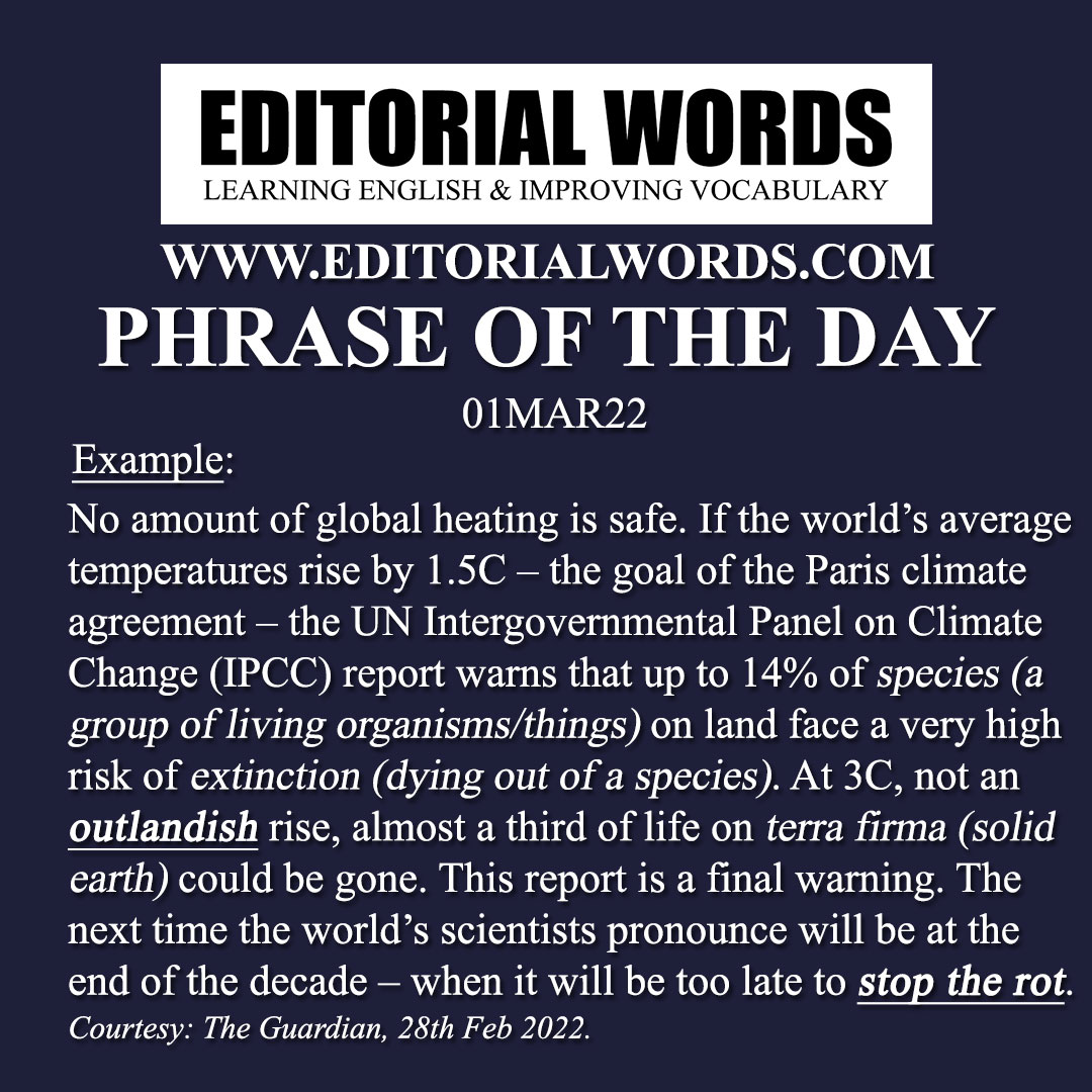 Phrase of the Day (stop the rot)-01MAR22