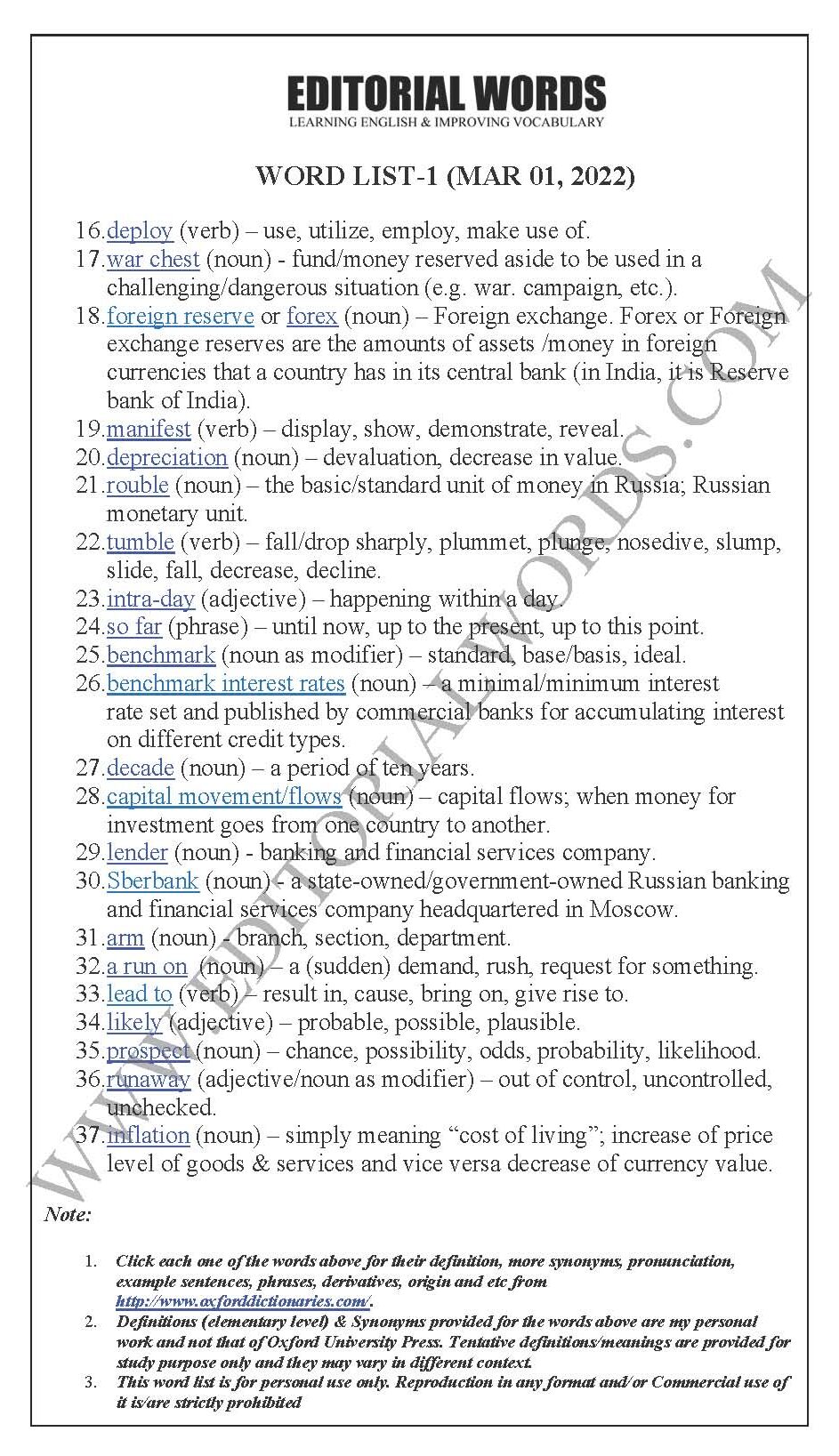 The Hindu Editorial (Counting the costs) – Mar 01, 2022